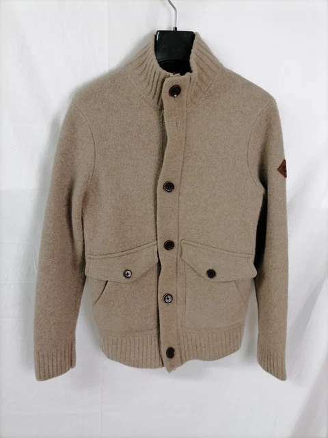 TIMBERLAND SLIM FIT Maglione in LANA D' AGNELLO Pullover  COLLO ALTO Tg M Uomo