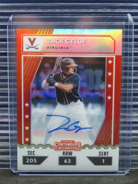 2021 Elite Extra Edition Zack Gelof College Tickets Holo Prizm Auto #06/25