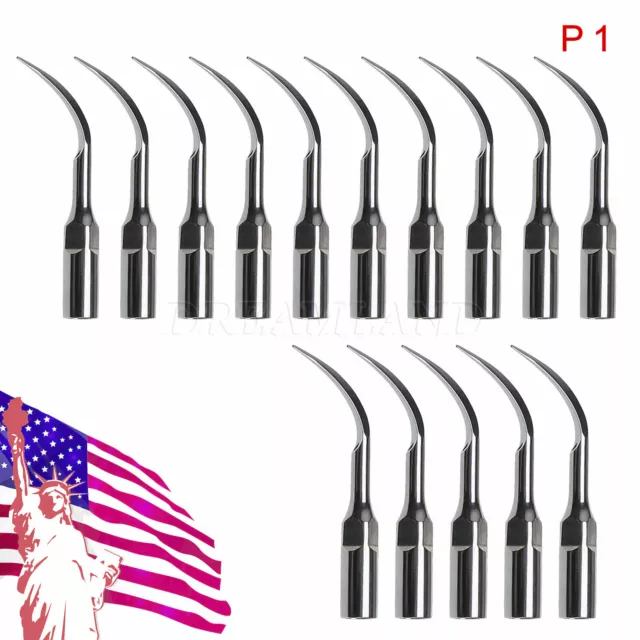 15Pcs Dental Ultrasonic Scaler Perio Tips P1 Fit EMS VRN UDS WOODPECKER