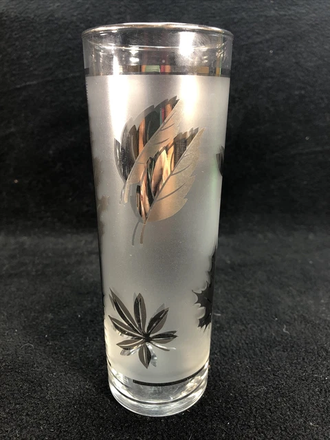 Libbey Silver Leaf 7" High Ball Tom Collins Glass Replacement MCM NEW