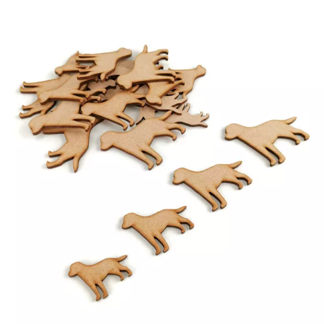 Dog Puppy Friend MDF formes artisanales étiquettes vierges en bois décoration embellissement 3
