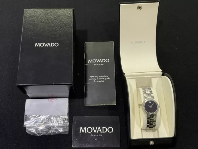 Orologio Movado 84 E4 1837 Quadrante Museo Nero Acciaio Inox Donna Quarzo 28mm