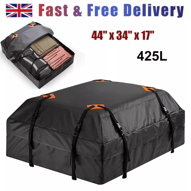 Car SUV Roof Box Top Rack Luggage Bag Carrier Storage 475L 420D Water Resistant