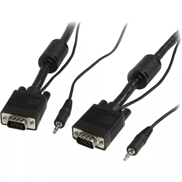 StarTech 25ft Coax High Resolution Monitor VGA Cable with Audio HD15 M/M