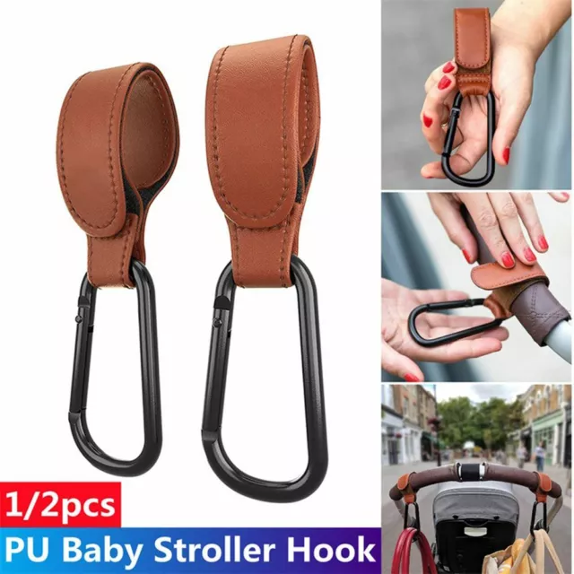 2X Pram Hook Baby Kids Stroller Hooks Shopping Bag Clip Carrier Pushchair Hanger