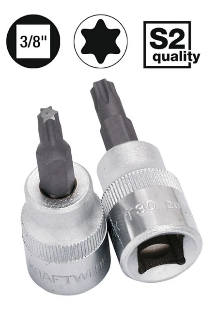 Kraftwerk Torx Stecknuss 1/2" Antrieb T27 – Aus S2 Werkzeugstahl, Verchromt