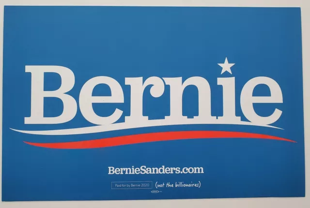 Bernie Sanders Official 2020 Campaign Rally Window Sign Poster President Placard