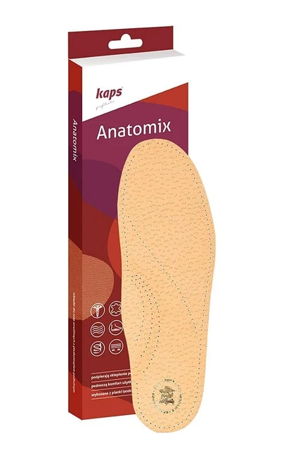 Kaps Semelles orthopédiques en cuir pour arc longitudinal tombé