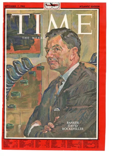 Banker David Rockefeller 1962 Time Cover 1 Seite Original Von Rahmung