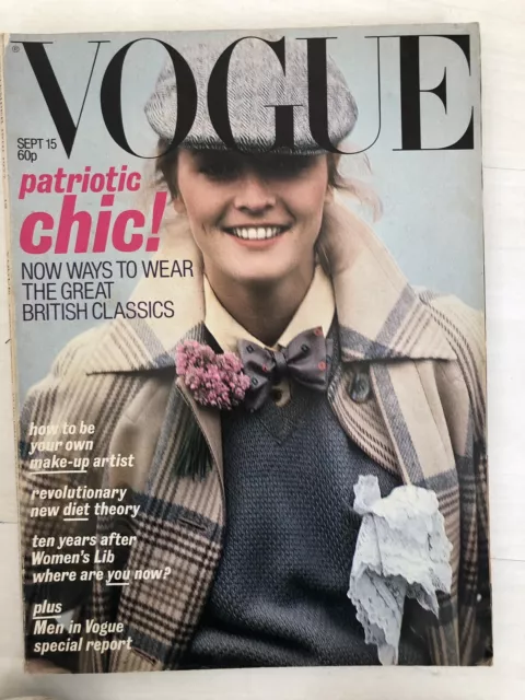 VOGUE MAGAZINE  1977 September  FREE GIFT WRAP fast dispatch