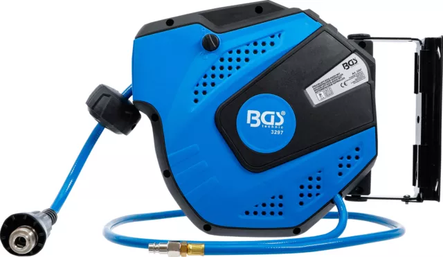 BGS Automatik Druckluftschlauch Schlauchtrommel für Druckluftwerkzeug 10 m+1m 2