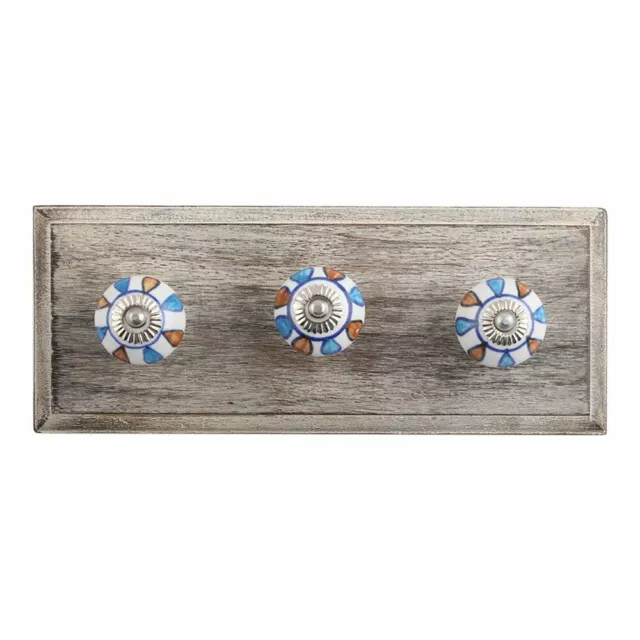 Antique Look Wood Key Hooks Wall Hangers Holders Hanging Coat Towel Clothes