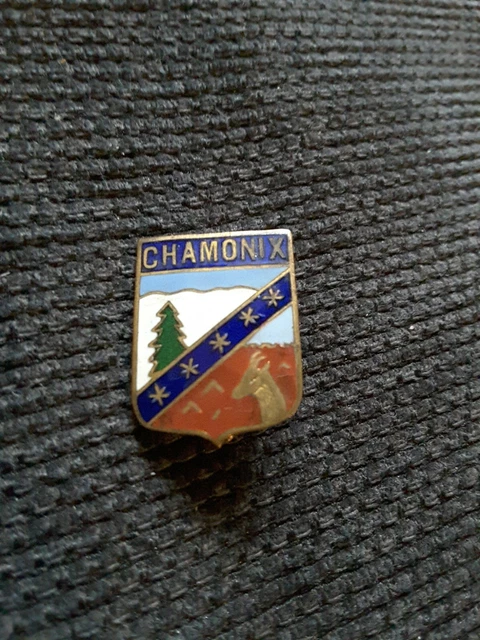 Insigne Ski Chamonix 1947 – Semaine Internationale FFS – Badge Augis Original
