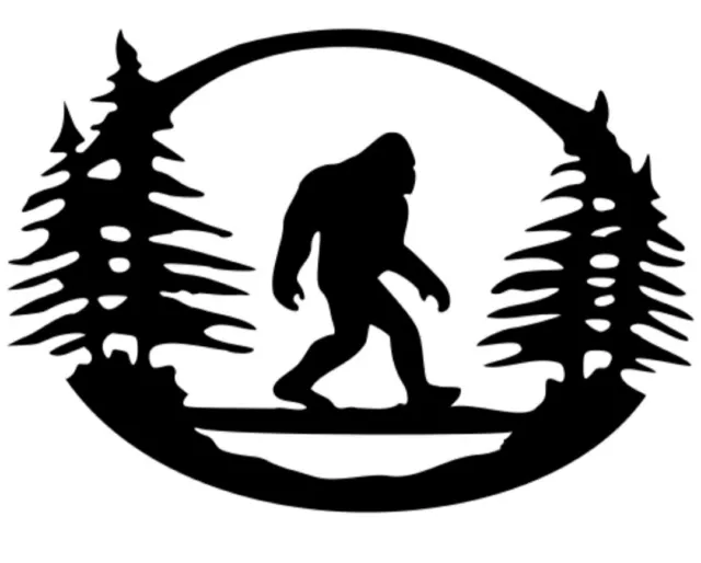 Bigfoot in Trees DXF SVG PNG Files for CNC Plasma Laser Cutters