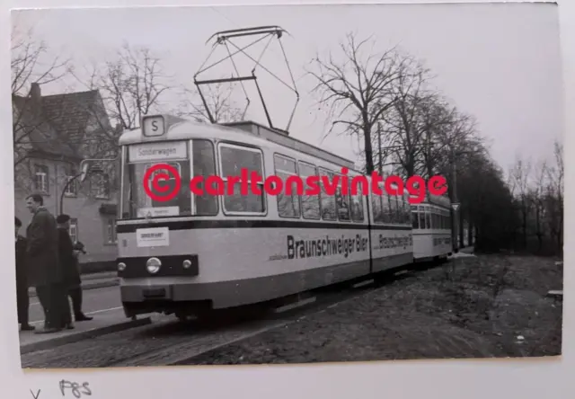 Tw 18 Sonderwagen der Braunschweiger Straßenbahn 1969 I historisches Tram Foto