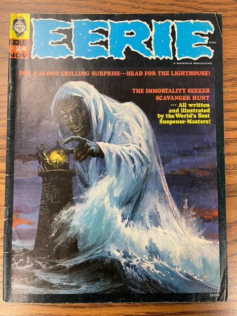 EERIE MAGAZINE 24 Warren Publications, 1st Vampirella ad in EERIE