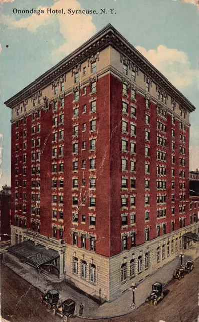 Syracuse NY New York The Onondaga Hotel Street View DB c1913 Postcard