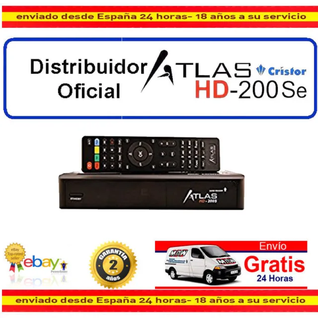 receptor cristor atlas hd200 se +REGALO CABLE HDMI + 24HMRW distribuidor oficial