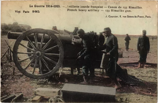 CPA AK Military - French Heavy Artillery - 155 Rimailho Gun (695440)