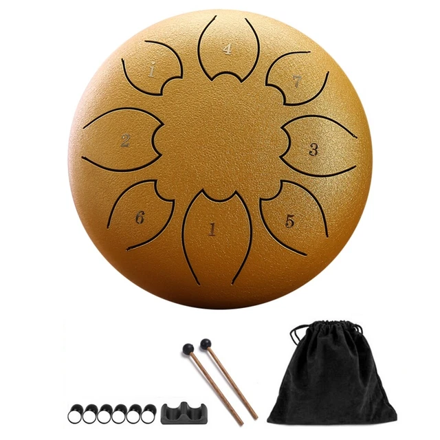 Tambour De Pluie Extérieur 3 Pouces (7,6 Cm) - 6 Tons En Acier, Pour Yoga, Méditation Ou éducation Musicale - 4