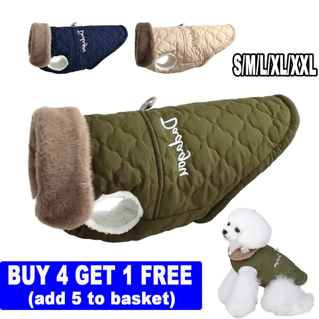 Warm Fleece Dog Jacket Vest Winter Dogs Clothes Puppy Cats Bulldog Coat Apparel