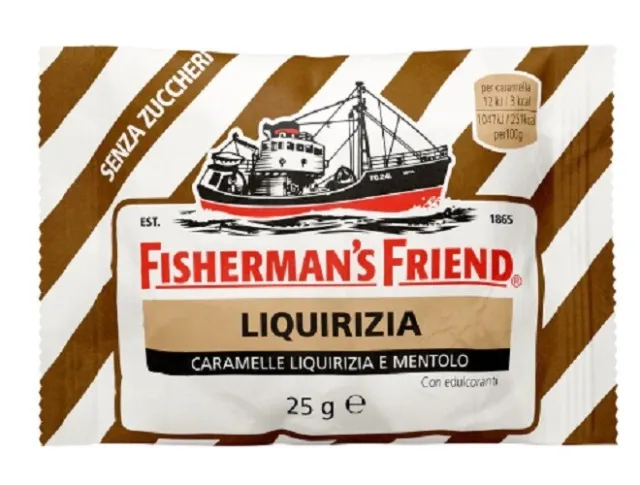 Caramelle Fisherman's Liquirizia Senza Zuccheri - Confezione box da 24 buste