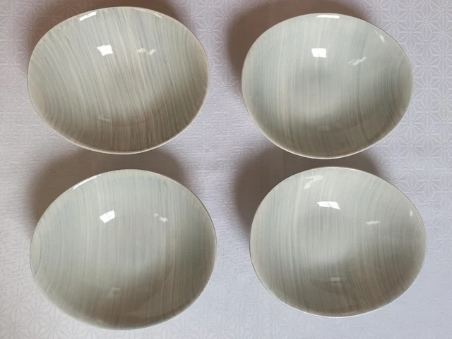 4 ASSIETTES CREUSES EN FAÏENCE DE SALINS modèle CARAÏBES