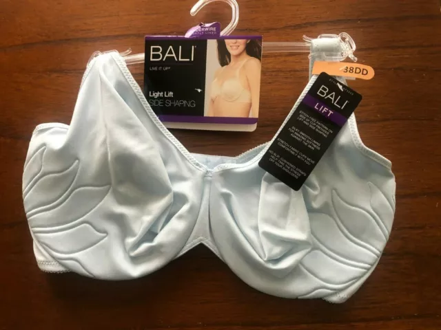 NEW BALI WHITE DF3353 Side Lift & Shaping Underwire Bra 38D 38 D