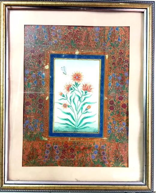 Painting Art Flower Painting On Paper Handmade Art For Wall Decor With Frame