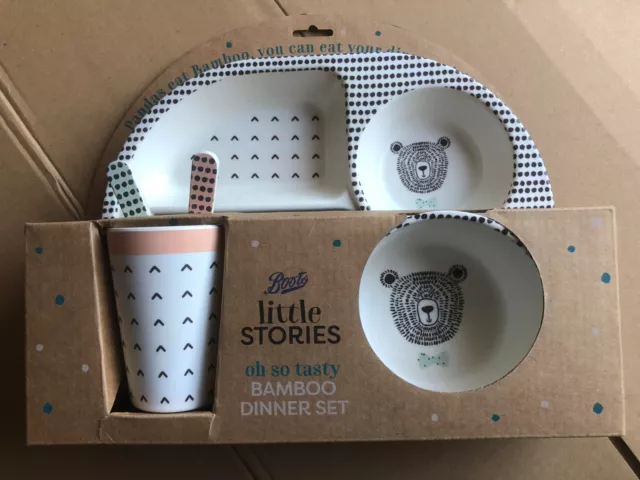 ~ Neue Stiefel Little Stories Oh So Leckeres Bambus-Dinner-Set