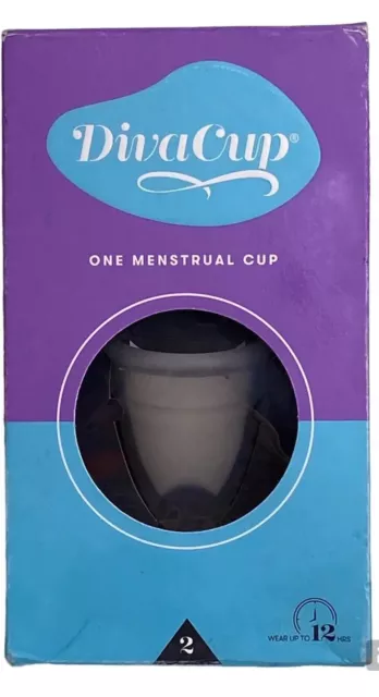 Copa menstrual The DivaCup modelo 2, reutilizable, para flujo pesado *Caja dañada*