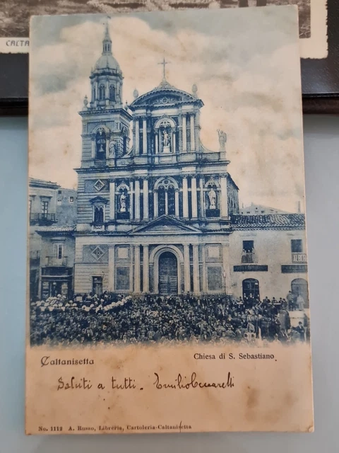 Cartolina Caltanissetta - Chiesa S Sebastiano Fp / Vg
