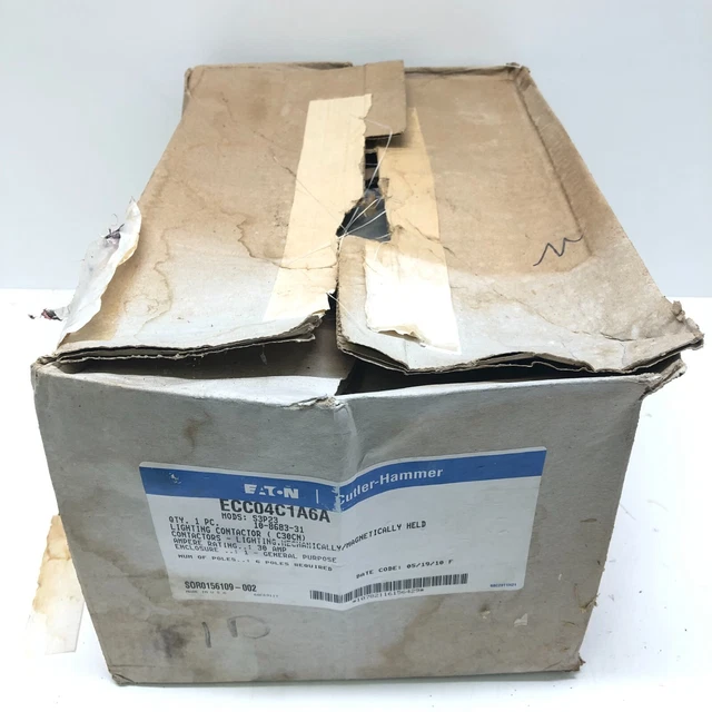 Eaton Cutler Hammer  ECC04C1A6A  LIGHTING CONTACTOR 30A 6P 6 POLE 120VAC COIL