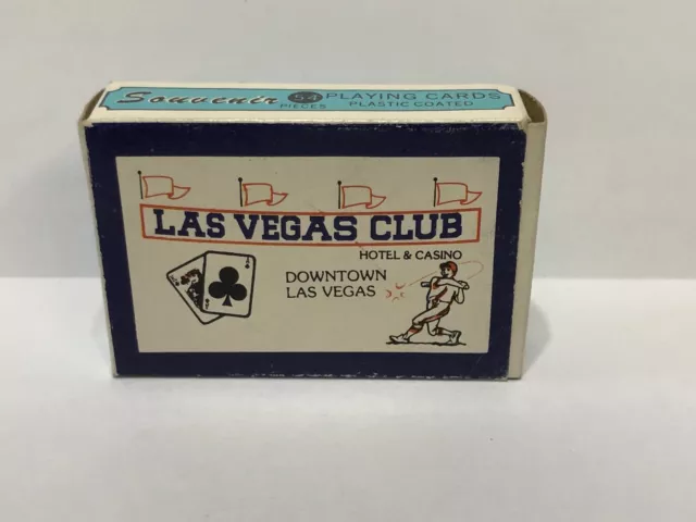 Vintage Las Vegas Club Hotel & Casino Downtown Mini Playing Cards SEALED Deck