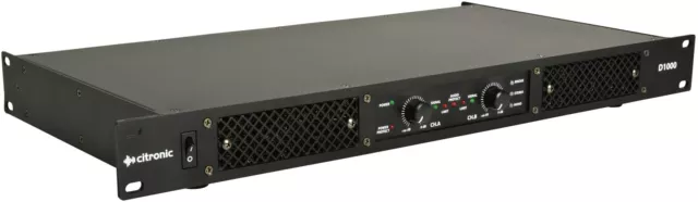 Citronic D-Series Stereo Power Amplifiers Compact & Lightweight 1U Rack Format