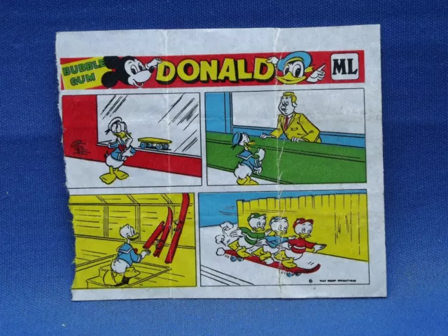 Vintage Maple Leaf Walt Disney Donald Bubble Gum Wrapper