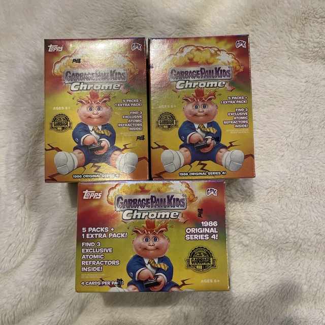 2022 Topps Chrome GARBAGE PAIL KIDS 3 BLASTER BOXES 1986 SERIES 4 EDITION