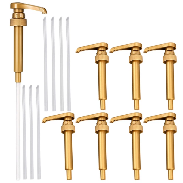 8 pz pompa sciroppo d'oro Pp coperchio pompa dispenser per bottiglie per salsa
