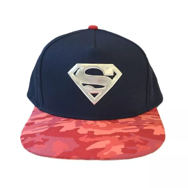 DC Comics Superman Logo Snapback Cap Red Comic Bill - One Size Man of Steel