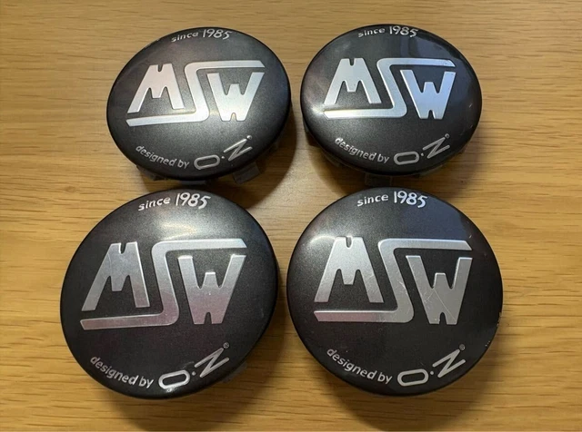O Z OZ Racing Ozed MSW Wheel Center Caps Set of Used, No Cracks