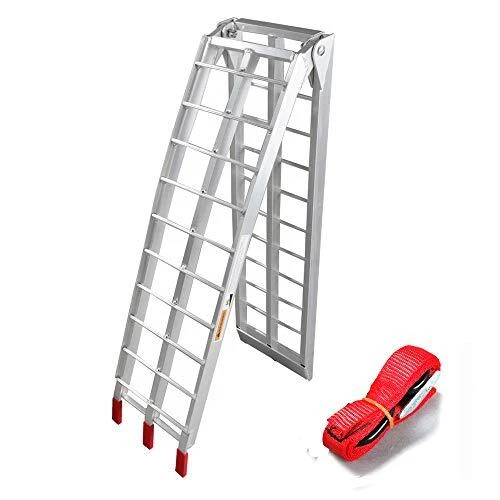 1pc 7.5' Motorcycle ramp Aluminum Arched Foldable Folding Loading ATV Dirt Bi...