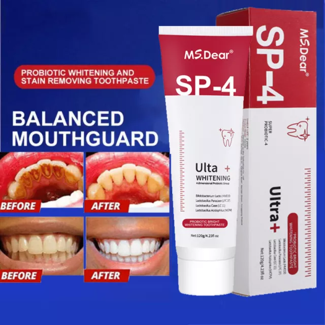 Sp-4 Probiotic Toothpaste for Whitening Bleaching Teeth Stain Removal Cleaning