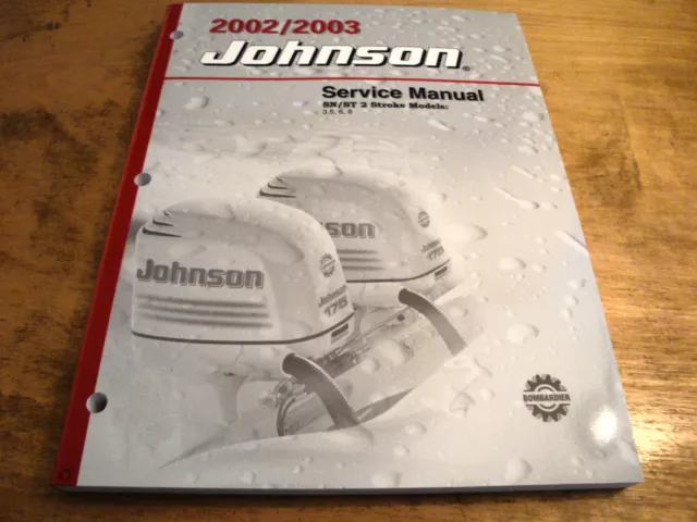 Johnson 3.5 6 8 HP SN ST Outboard Motor Service Repair Manual 2002 2003 5005466