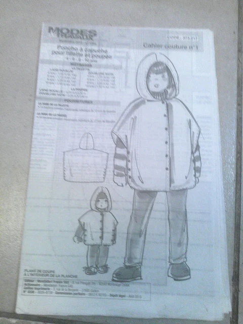 Patron De Vêtements Pour Poupée Modes Et Travaux - Septembre 2013 - Non Découpé Complet