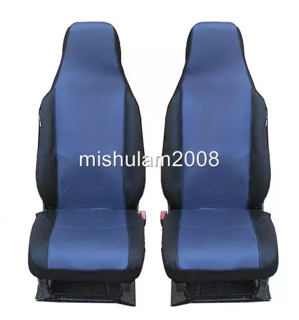 2 Vordere Auto Sitzbezüge Schonbezüge Schonbezug Blau Einteilig Für Renault Zoe