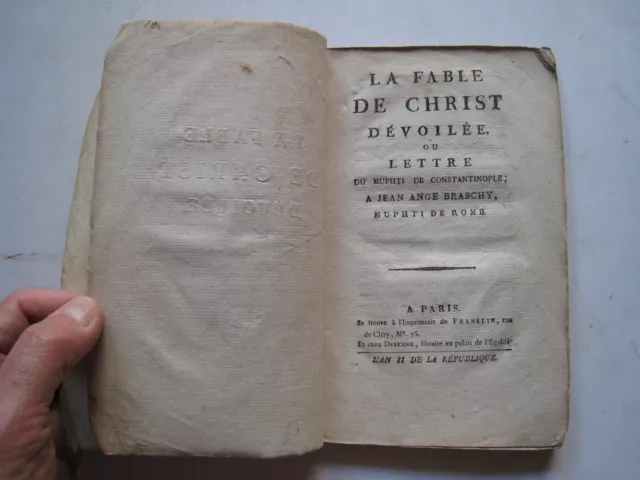 Rare E.o La Fable De Christ Devoilee Islam Mahommet Curiosa Broche Turquie 1794