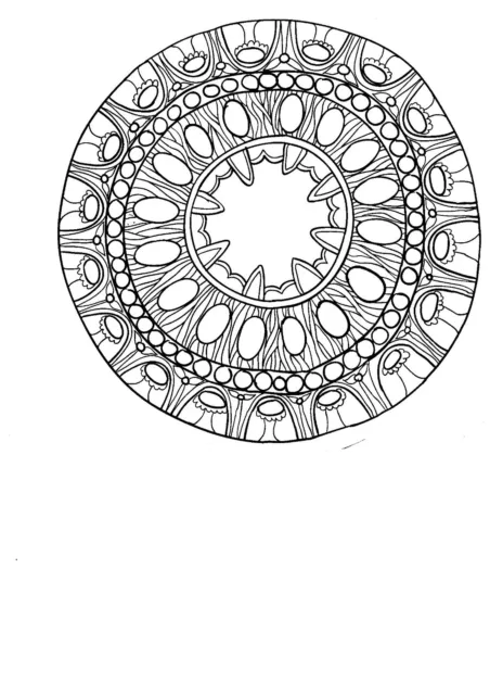 Plancha de coser bordado en transferencias (374) mandalas