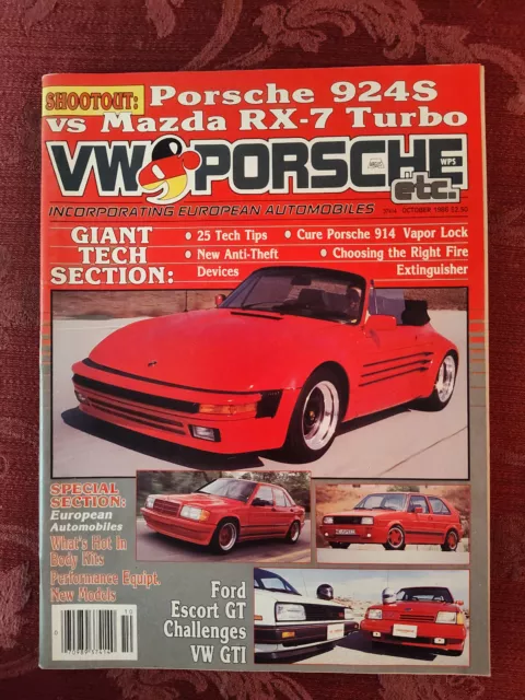 Rare VW PORSCHE Magazine October 1986 AMG Mercedes Escot GT vs VW GTI