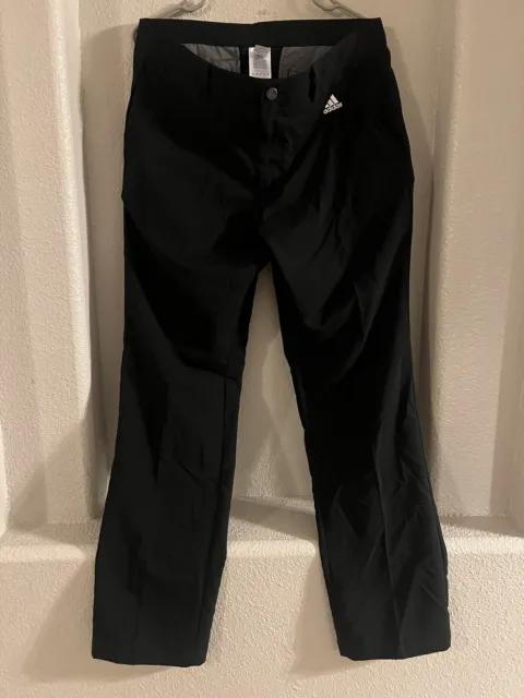 Adidas Puremotion 3 Stripes Golf Dress Pants Mens Size 34x32 Black AE7006