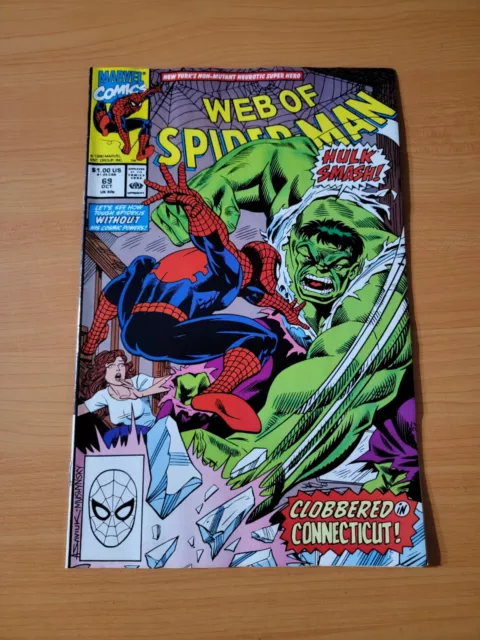 Web of Spider-Man #69 Direct Market Edition ~ NEAR MINT NM ~ 1990 Marvel Comics